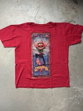 Disney Muppets ANIMAL **Uncontrollable - Wild Beast**  Red  T-Shirt  Mens  Large